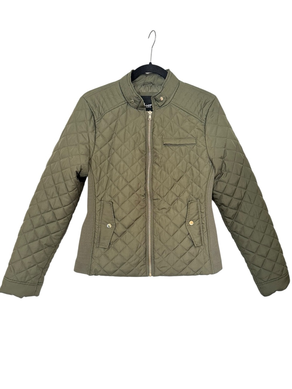 B-HIP by Me Jane olive green quilted jacket/coat size Medium